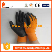 Orange Nylon with Black Nitrile Glove-Dnn340